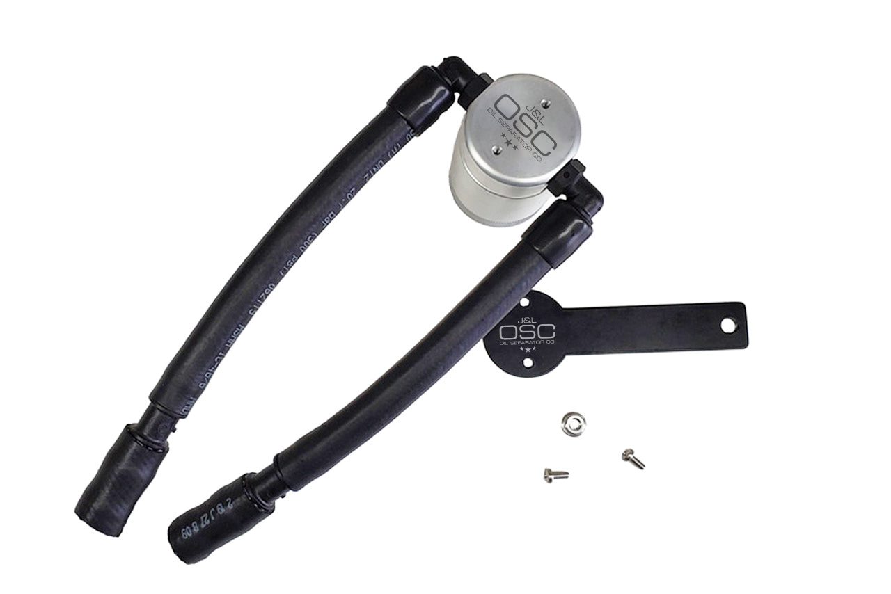 J&L 13-19 Ford Fusion 1.5L EcoBoost Oil Separator 3.0 Passenger Side - Clear Anodized - 3039P-C