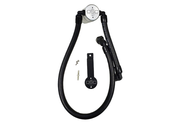 J&L Oil Separator 3.0 Passenger Side 2011-14 Mustang GT/12-13 Boss 302 Remote Mount - Clear Anodized - 3041P-C