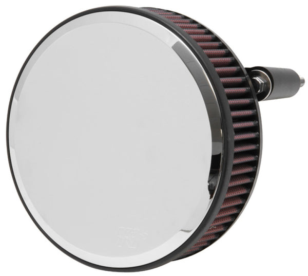 K&N Street Round Metal Intake System - Harley Davidson - Red Filter 6-8 Size 2.4in In Dia 2.5in H - RK-3934 for 2007-2017 Har