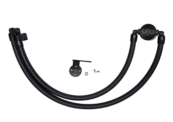 J&L 17-22 Ford F-250 6.2L/7.3L Passenger Side Oil Separator 3.0 - Black Anodized - 3042P-B