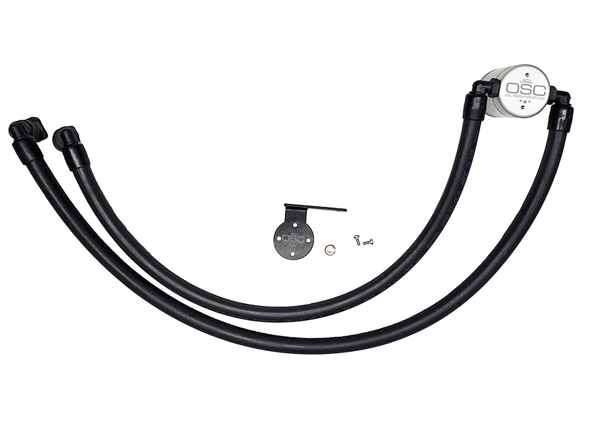 J&L 17-22 Ford F-250 6.2L/7.3L Passenger Side Oil Separator 3.0 - Clear Anodized - 3042P-C
