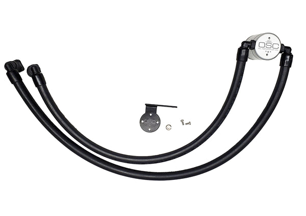 J&L 17-22 Ford F-250 6.2L/7.3L Passenger Side Oil Separator 3.0 - Clear Anodized - 3042P-C