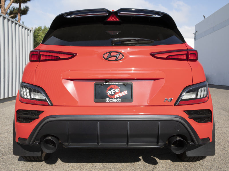 aFe 22-23 Hyundai Kona N L4 2.0L (t) Takeda 3in SS Axle-Back Exhaust System w/ Black Tips - 49-37032-B