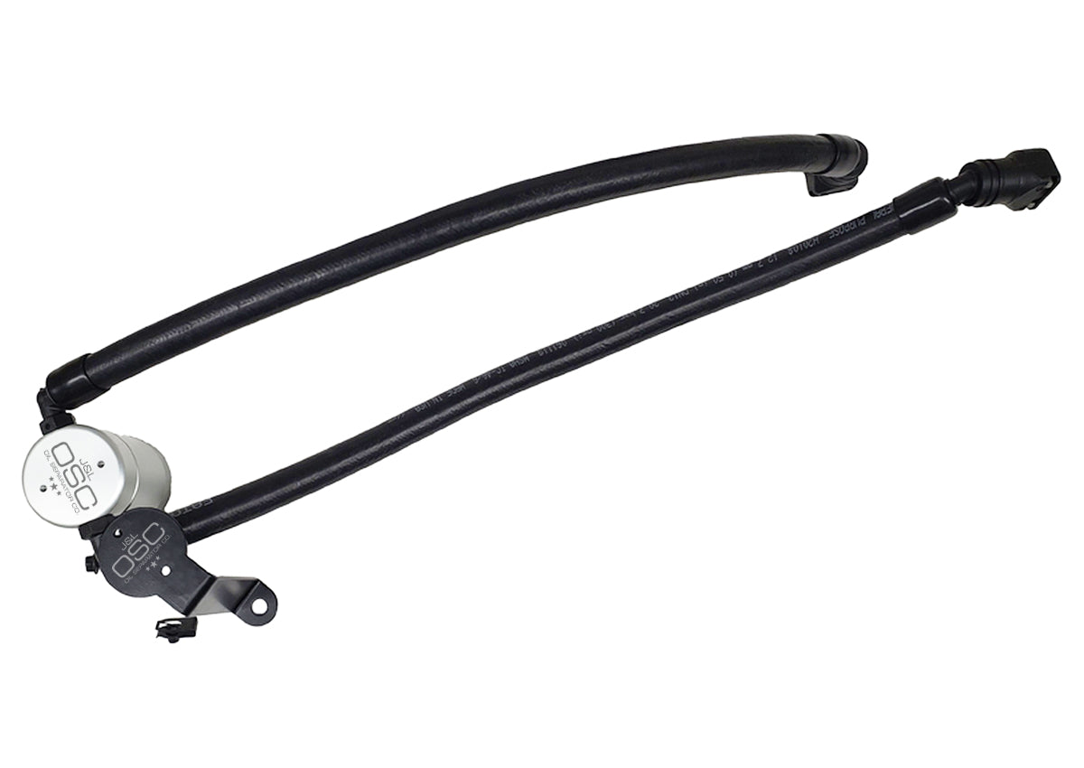 J&L 2020-2025 Ford Explorer 3.0L EcoBoost Oil Separator 3.0 Passenger Side - Clear Anodized - 3052P-C