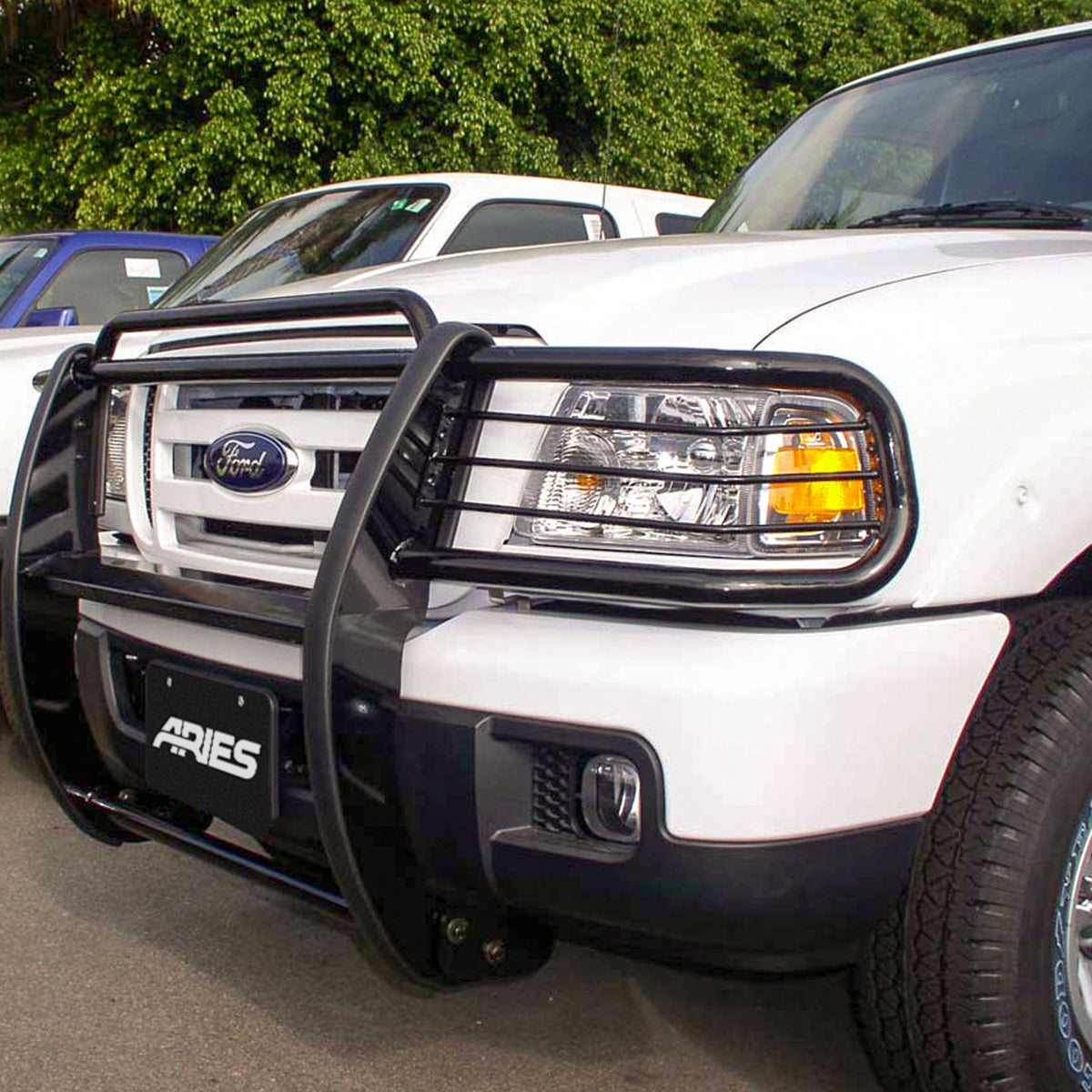 ARIES 3053 1-1/2-Inch Black Steel Grille Guard, No-Drill, Select Ford Ranger