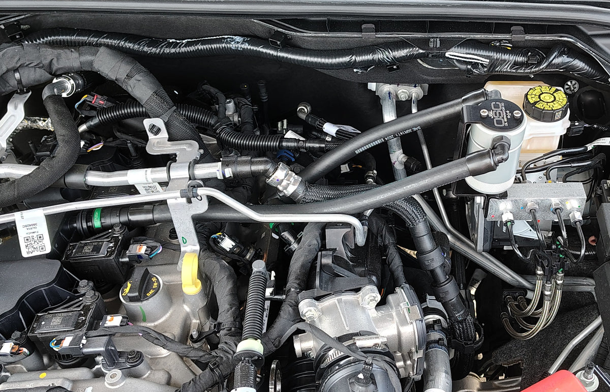 J&L 2025 Ford Bronco 2.3L/ 23-25 Ford Ranger 2.3L Separator 3.0 PCV Side - Clear Anodized - 3059P-C