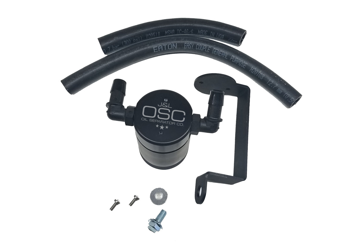 J&L 05-23 Dodge Charger 5.7L Hemi Passenger Side Oil Separator 3.0 - Black Anodized - 3061P-B