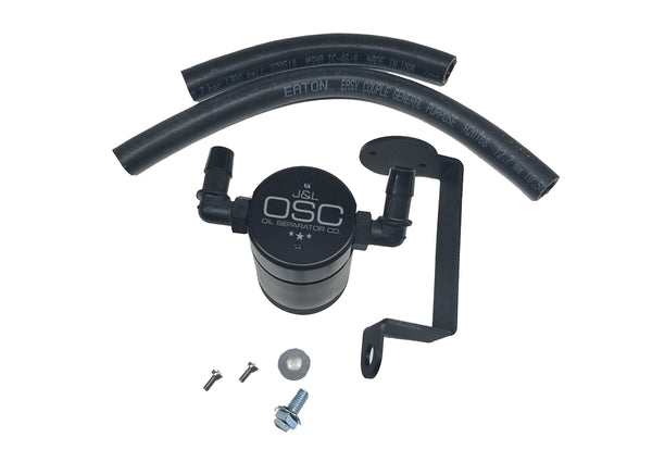 J&L 05-23 Dodge Charger 5.7L Hemi Passenger Side Oil Separator 3.0 - Black Anodized - 3061P-B