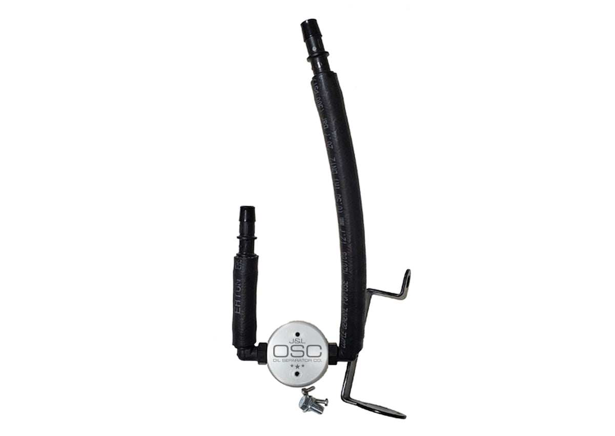 J&L 05-23 Dodge Charger 5.7L Hemi Passenger Side Oil Separator 3.0 - Clear Anodized - 3061P-C