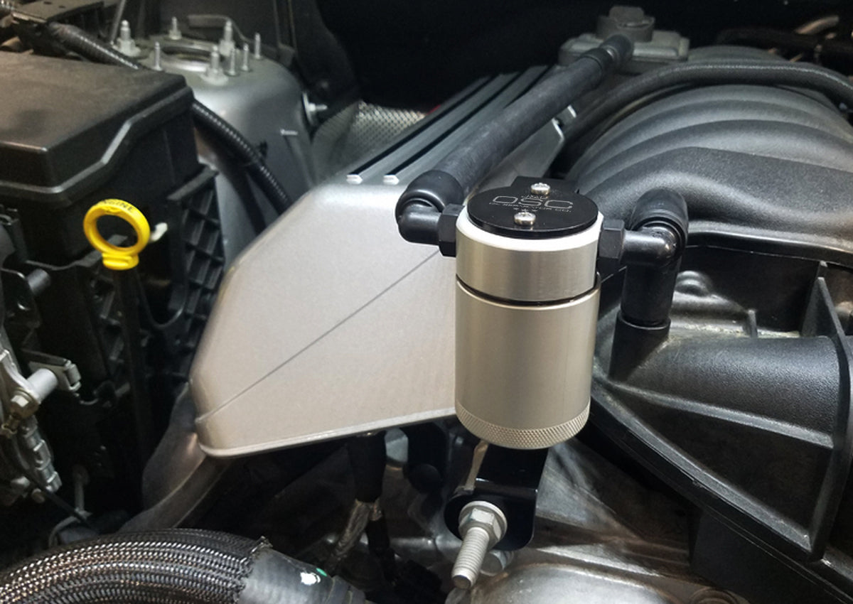 J&L 11-24 Dodge Charger SRT 6.4L Hemi Passenger Side Oil Separator 3.0 - Clear Anodized - 3063P-C