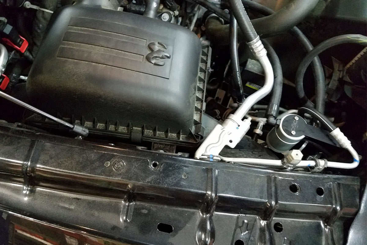 J&L 09-18 Ram 1500 5.7L Passenger Side Oil Separator 3.0 - Clear Anodized - 3065P-C