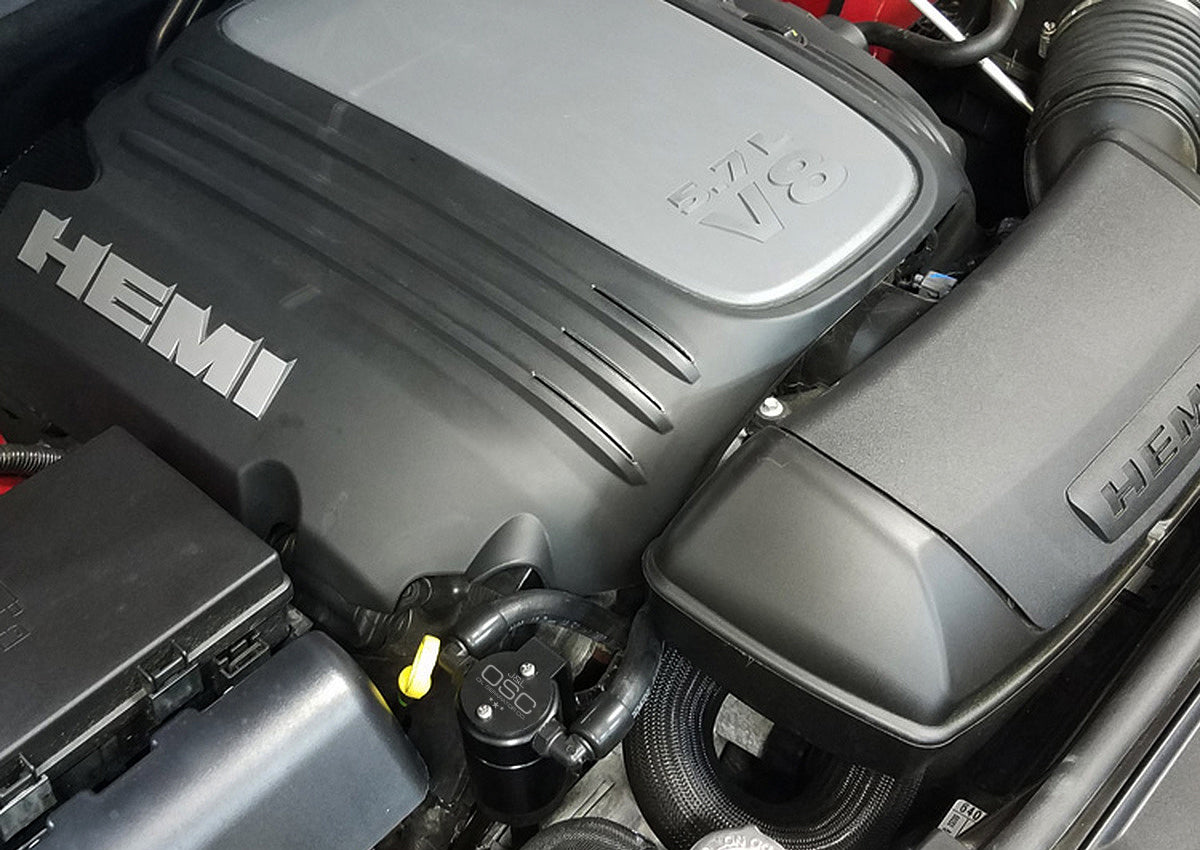 J&L 11-25 Jeep Grand Cherokee 5.7L Passenger Side Oil Separator 3.0 - Black Anodized - 3066P-B