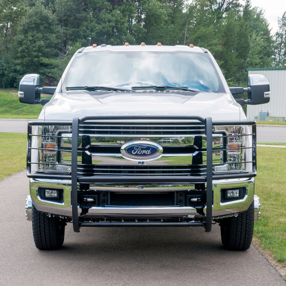 ARIES 3067 1-1/2-Inch Black Steel Grille Guard, No-Drill, Select Ford F-250, F-350 Super Duty