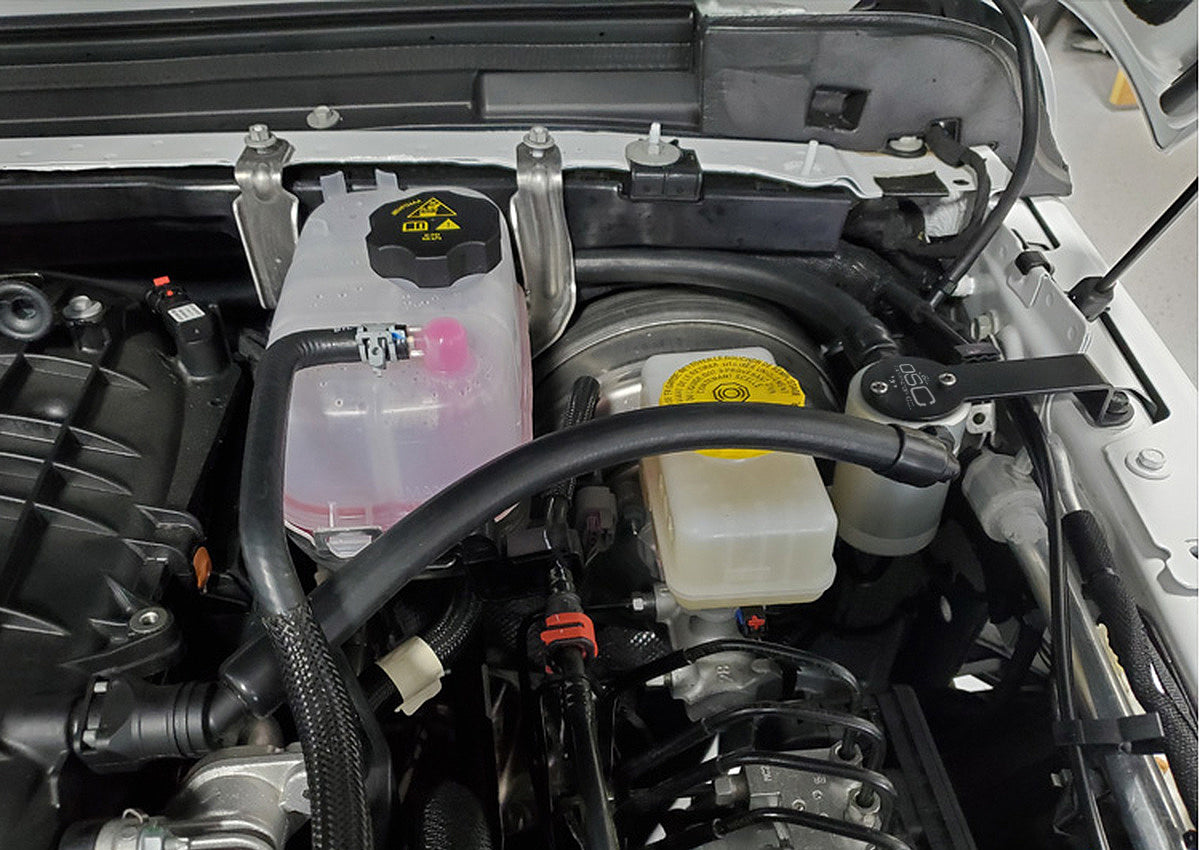 J&L 18-24 Jeep Wrangler JL 3.6L Driver Side Oil Separator 3.0 - Clear Anodized - 3069D-C