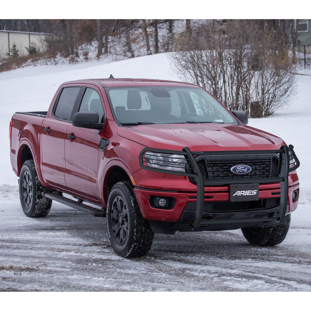 ARIES 3069 1-1/2-Inch Black Steel Grille Guard, No-Drill, Select Ford Ranger