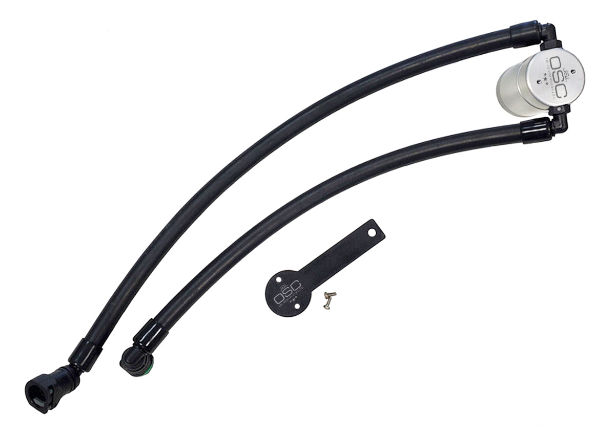 J&L 2021-2024 Ram TRX 6.2L Supercharged Passenger Side Oil Separator 3.0 - Clear Anodized - 3071P-C