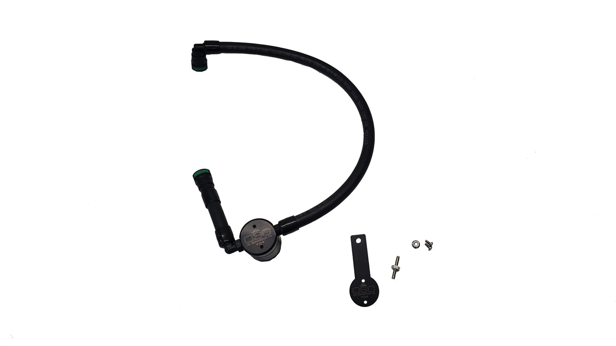 J&L 16-24 Dodge Durango / Jeep Grand Cherokee 3.6L Oil Separator 3.0 Passenger Side - Black Anod - 3074P-B