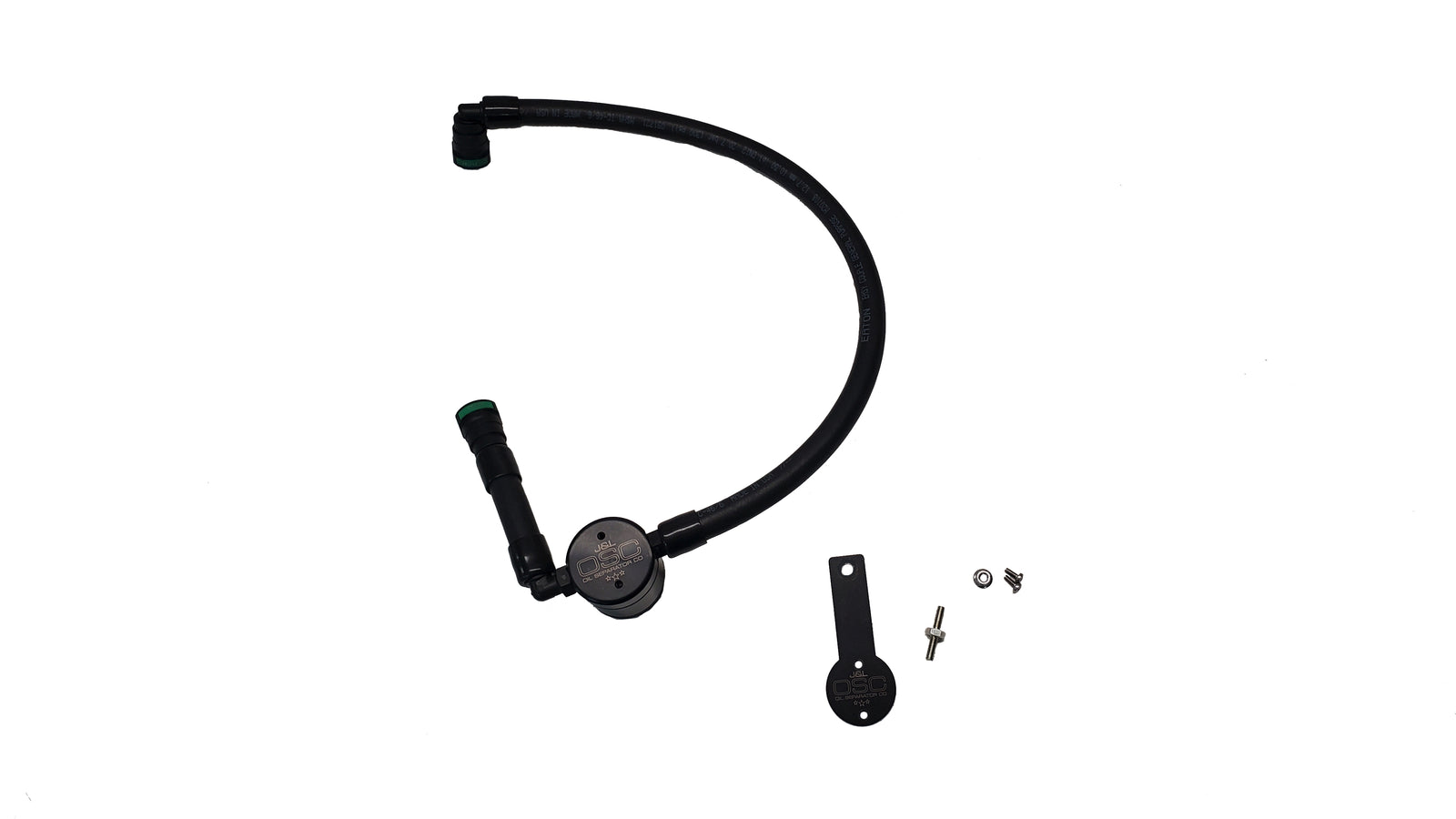 J&L 16-24 Dodge Durango / Jeep Grand Cherokee 3.6L Oil Separator 3.0 Passenger Side - Black Anod - 3074P-B