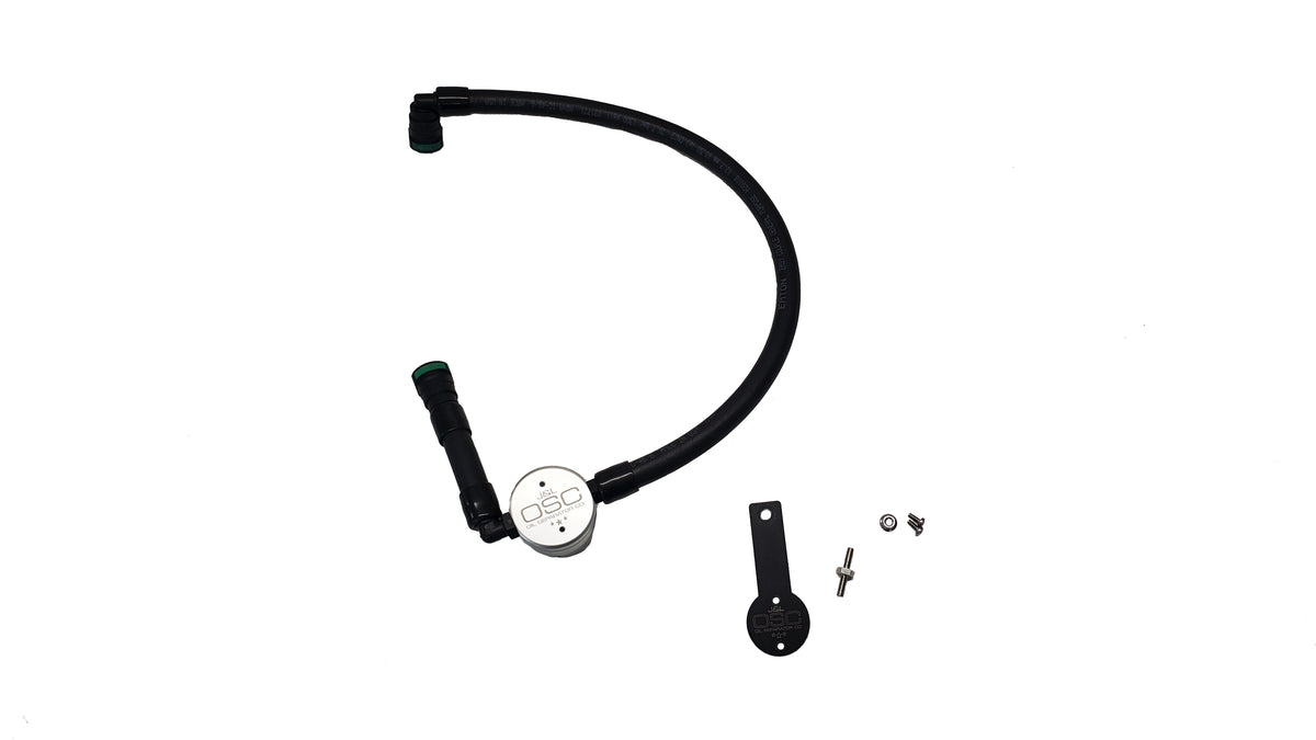 J&L 16-24 Dodge Durango / Jeep Grand Cherokee 3.6L Oil Separator 3.0 Passenger Side - Clear Anod - 3074P-C
