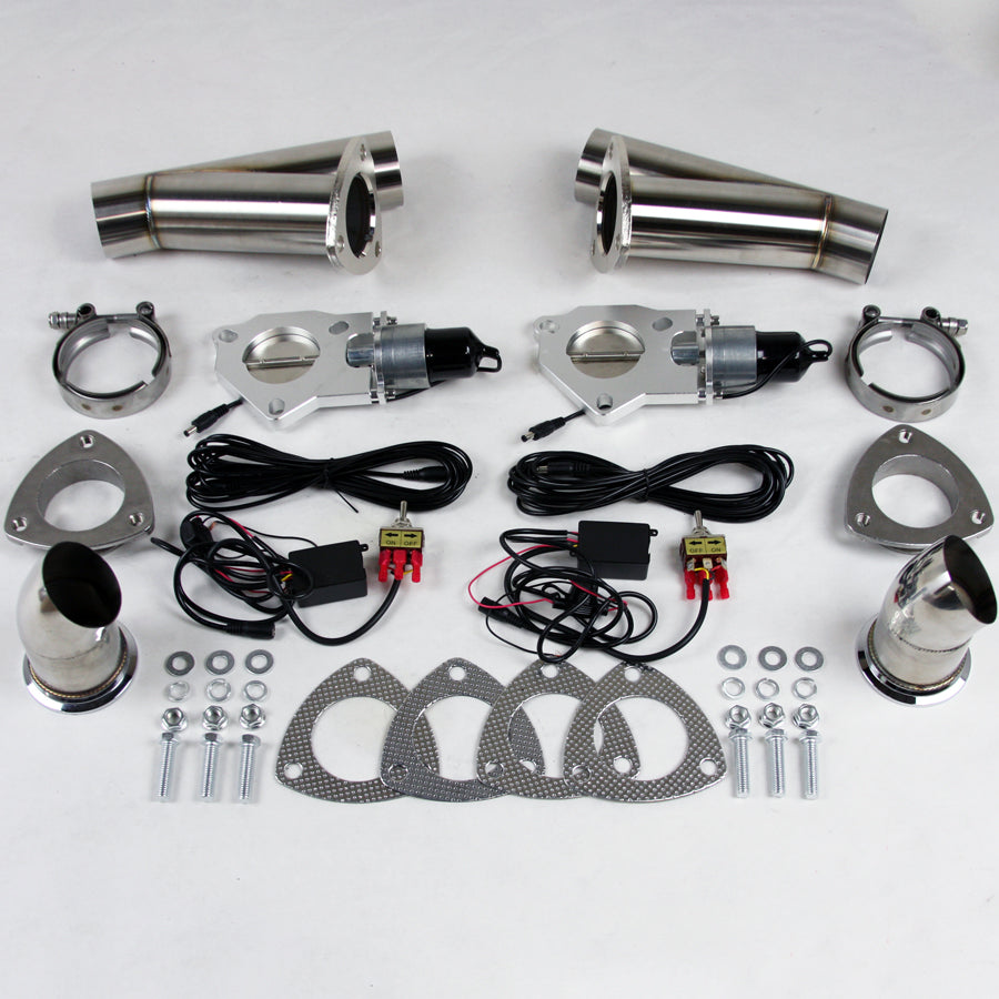 Granatelli 4.0in Stainless Steel Electronic Dual Exhaust Cutout - 307540K