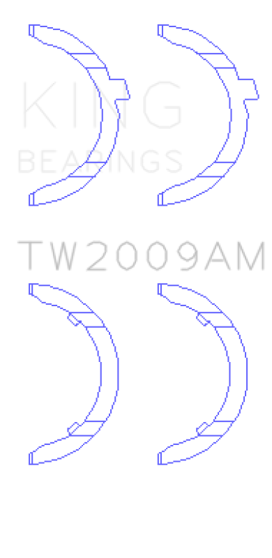 King Engine Bearings Audi KH/1B/2B/MC Thrust Washer Set - TW2009AM