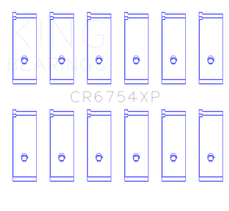 King Toyota/Lexus 2JZGE/2JZGTE 3.0L (Size STD) Performance Rod Bearing Set - CR6754XP