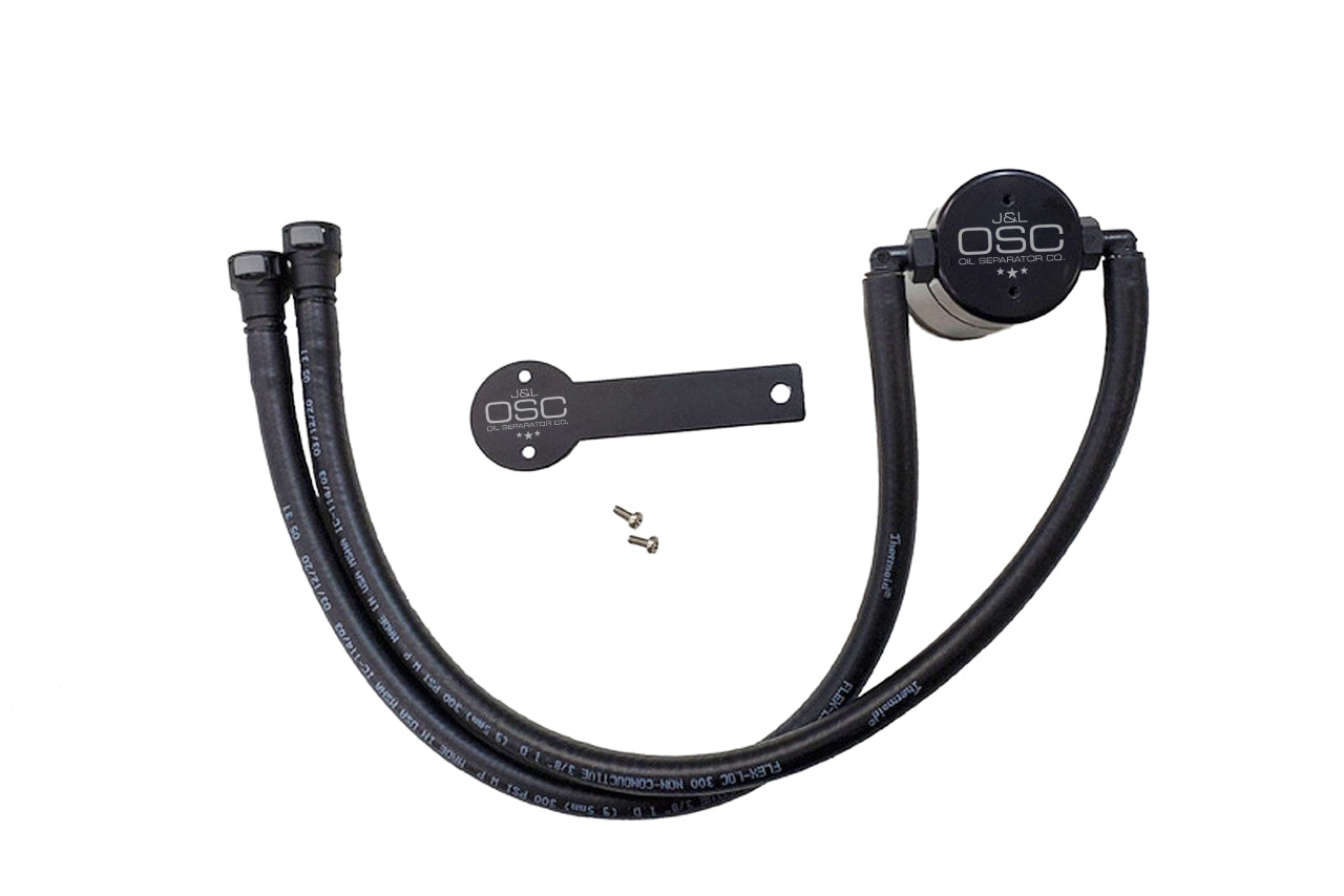 J&L 16-24 Chevrolet Camaro LT1 6.2L Driver Side Oil Separator 3.0 - Black Anodized - 3081D-B