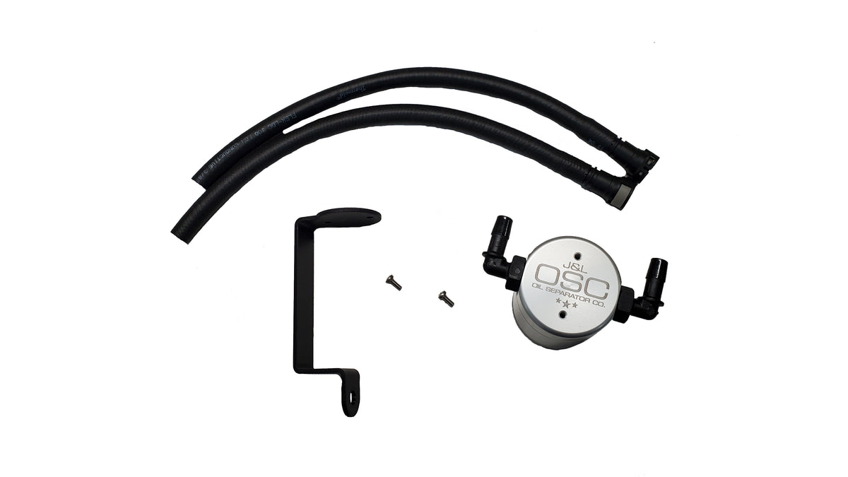 J&L 16-17 Chevrolet SS 6.2L Passenger Side Oil Separator 3.0 - Clear Anodized - 3083P-C