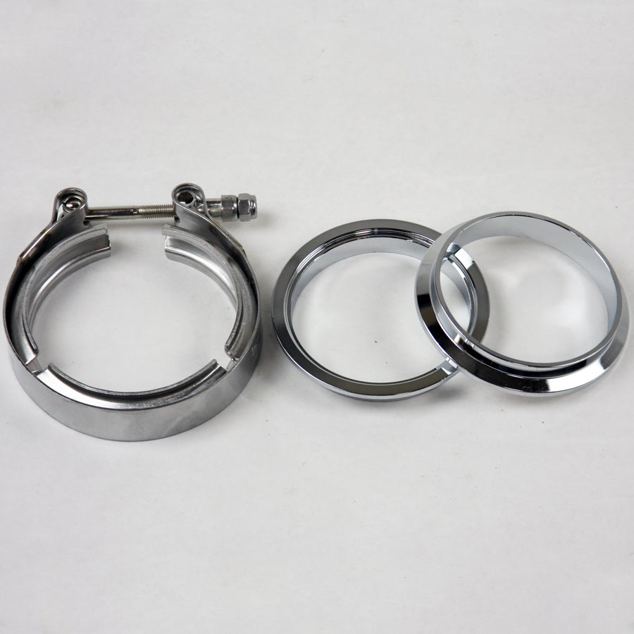 Granatelli 3.0in Mating Male to Female Flanges w/V-Band Clamp - 308530-1