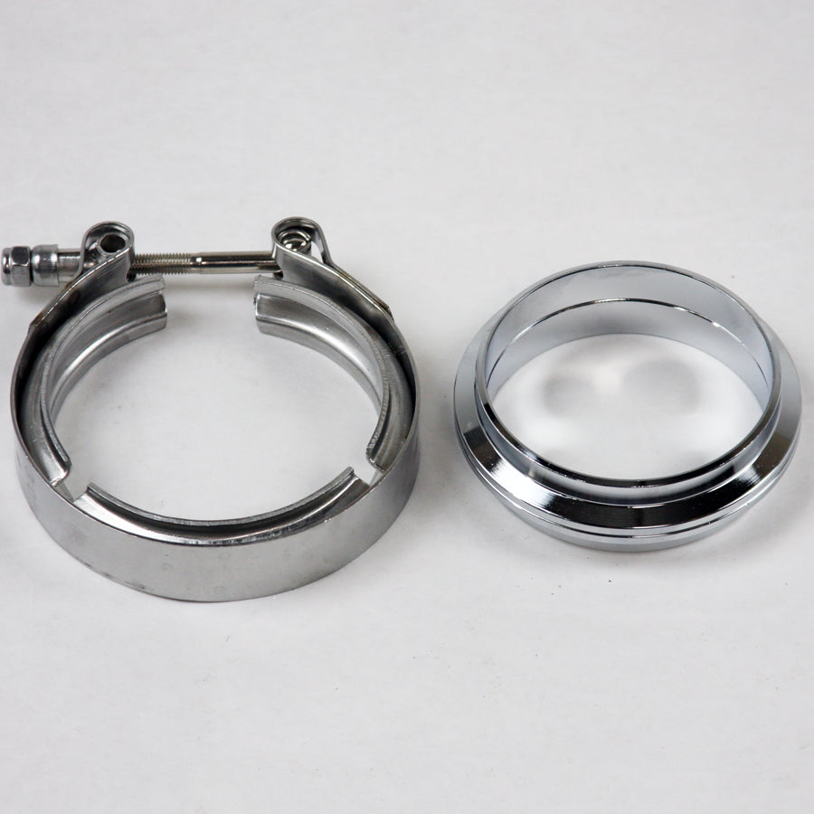 Granatelli 3.0in V-Band Mild Steel Flat Flanges w/Clamp - 308530-M