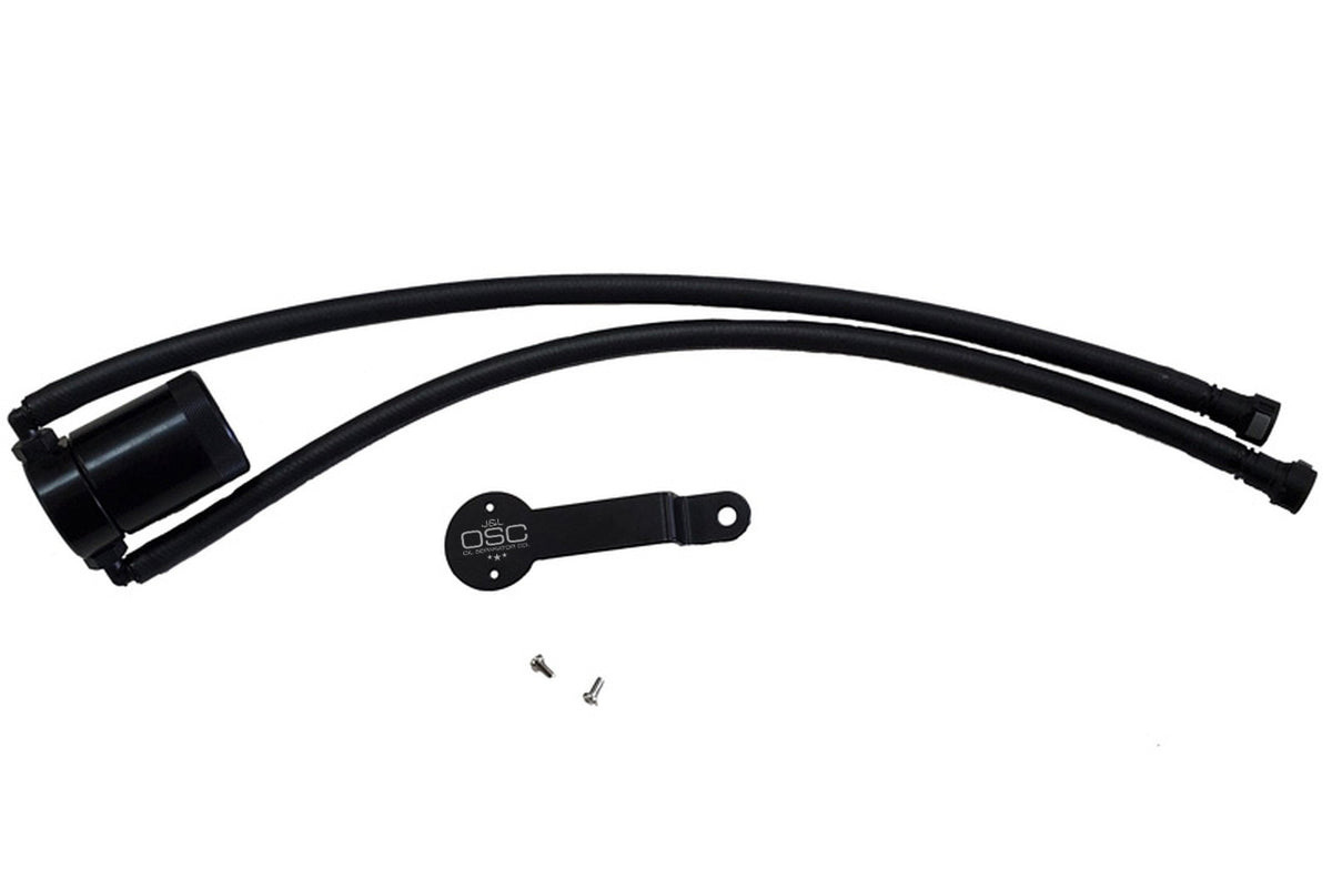 J&L 14-18 Chevy/GM Truck/SUV 5.3L V8 Driver Side Oil Separator 3.0 - Black Anodized - 3085D-B