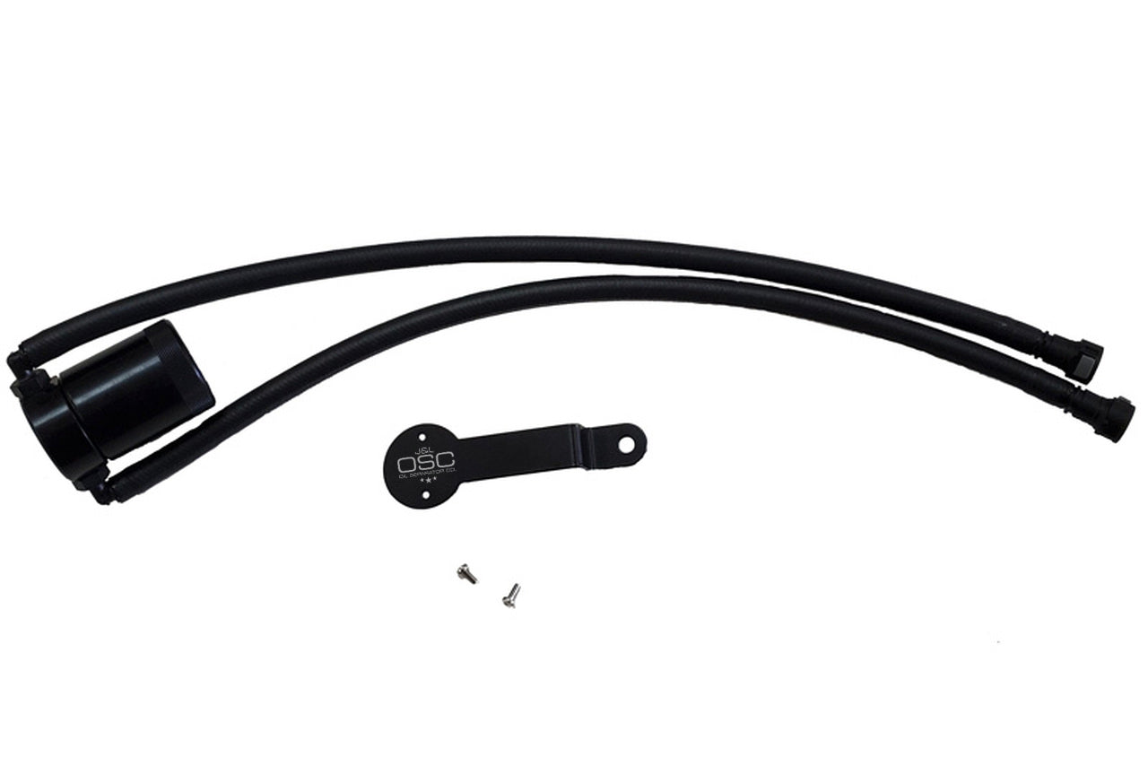J&L 14-18 Chevy/GM Truck/SUV 5.3L V8 Driver Side Oil Separator 3.0 - Black Anodized - 3085D-B