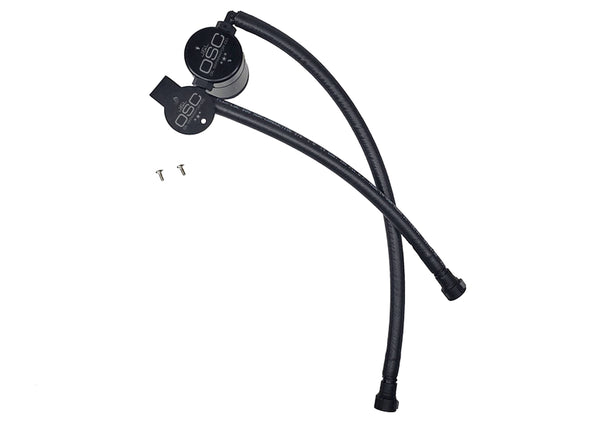 J&L 14-19 Chevrolet Corvette LT1 6.2L Driver Side Oil Separator 3.0 - Black Anodized - 3087D-B