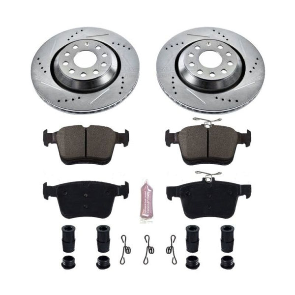 Power Stop 17-18 Audi RS3 Rear Z23 Evolution Sport Brake Kit - K7084 for 2019-2025 Audi Q3 - front view