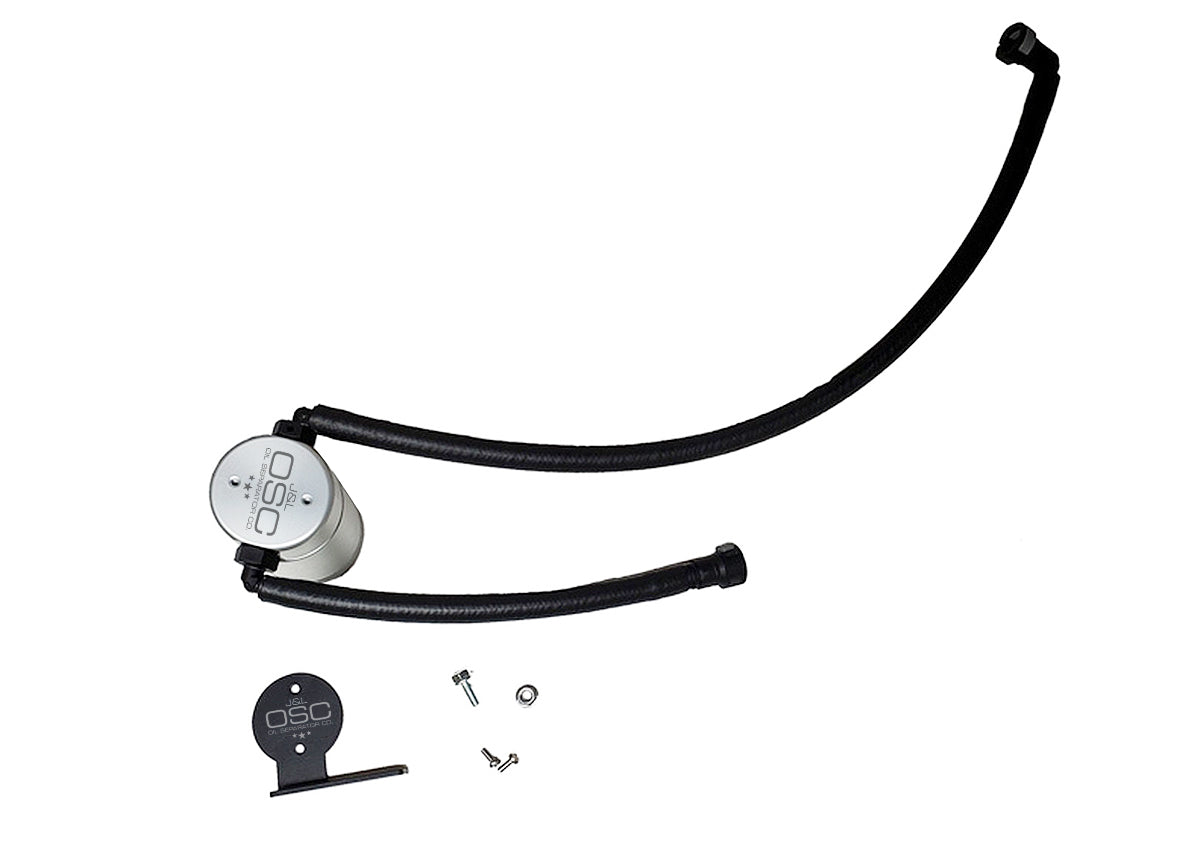 J&L 20-24 Chevrolet Corvette 6.2L LT2 Targa Top Passenger Side Oil Separator 3.0 - Clear Anodize - 3088P-C