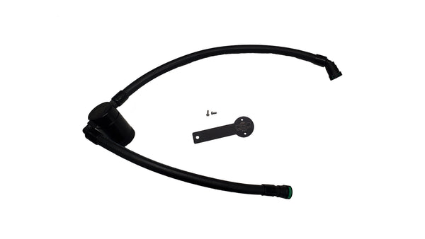 J&L 19-23 Chevy Silverado/GMC Sierra 1500 2.7L Passenger Side Oil Separator 3.0 - Black Anodized - 3093P-B