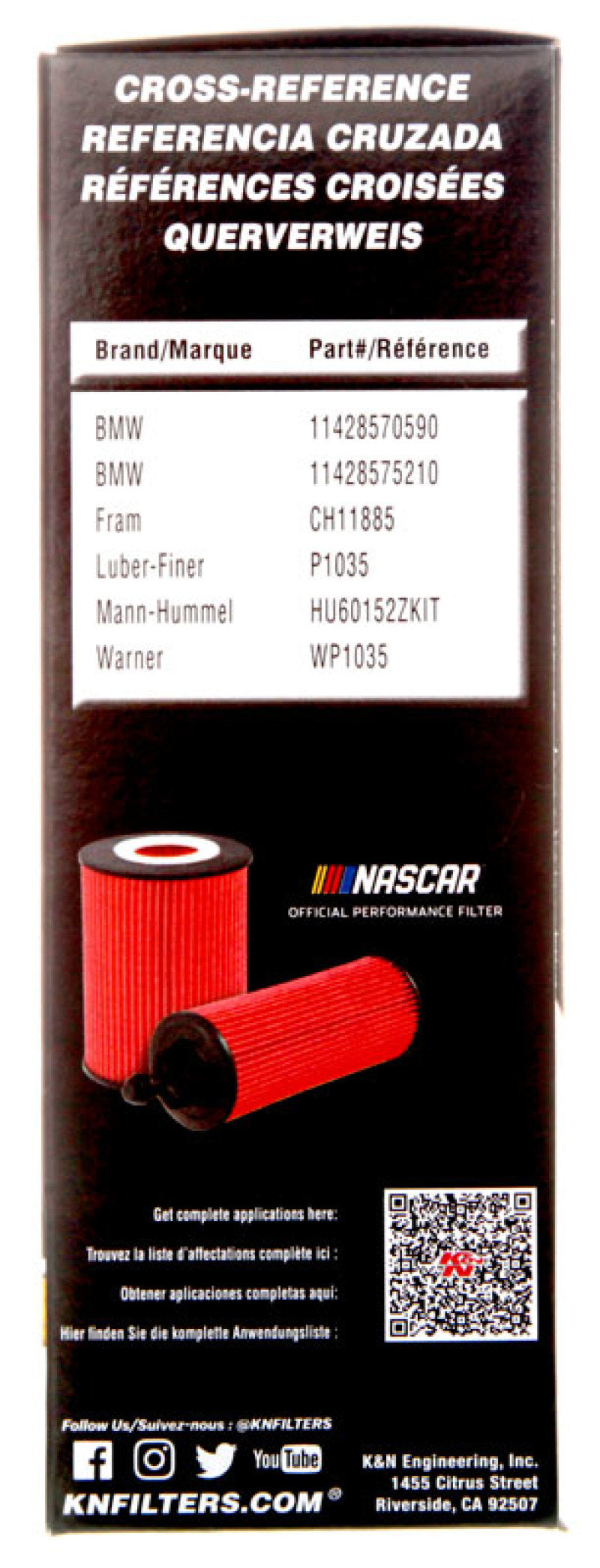 K&amp;N Automotive Oil Filter - 14-17 Mini Cooper 1.5L L3 Gas - HP-7039