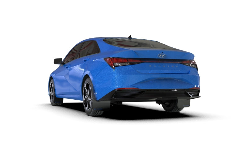 Rally Armor 21-23 Hyundai Elantra Black UR Mud Flap w/Blue Logo - MF69-UR-BLK-BL