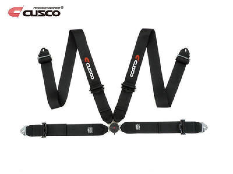 Cusco Universal 4 Point 3in Shoulder 3in Lap w/ Eyebolts (7/16-20UNF Thread) Racing Harness - Black - 00B CRH N4BK