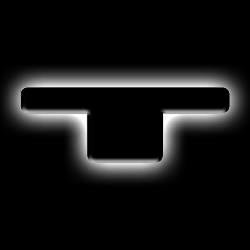 ORACLE Lighting Universal Illuminated LED Letter Badges - Matte Blk Surface Finish - T SEE WARRANTY - 3141-T-001