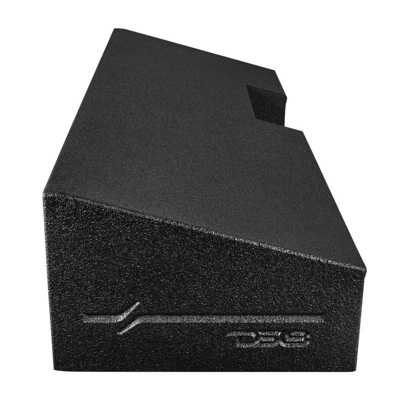 DS18 2x 10in Forward Firing Underseat Ported Box Subwoofer Enclosure- Black Spray Liner Paint Finish - EBM-FFPCHEVY19-2X10 - angle view