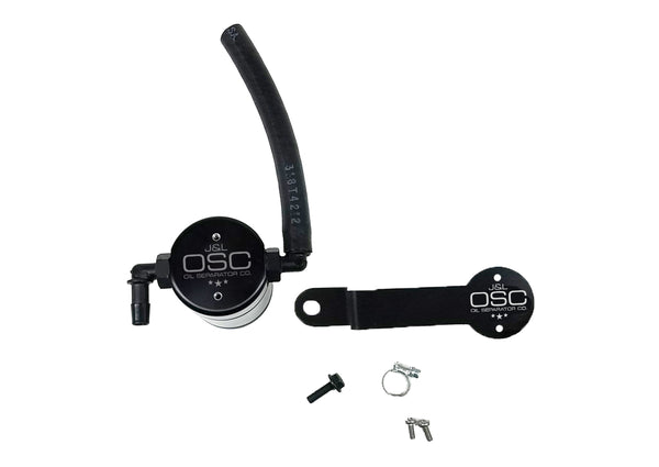 J&L 17-21 Honda Civic Type R Passenger Side Oil Separator 3.0 - Black Anodized - 3100P-B