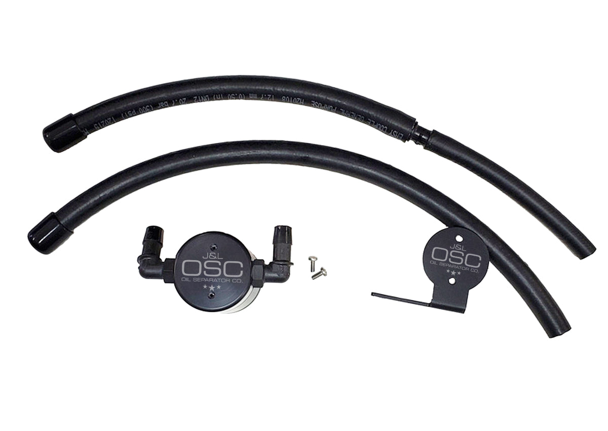 J&L 07-21 Toyota Tundra 5.7L Driver Side Oil Separator 3.0 - Black Anodized - 3105D-B