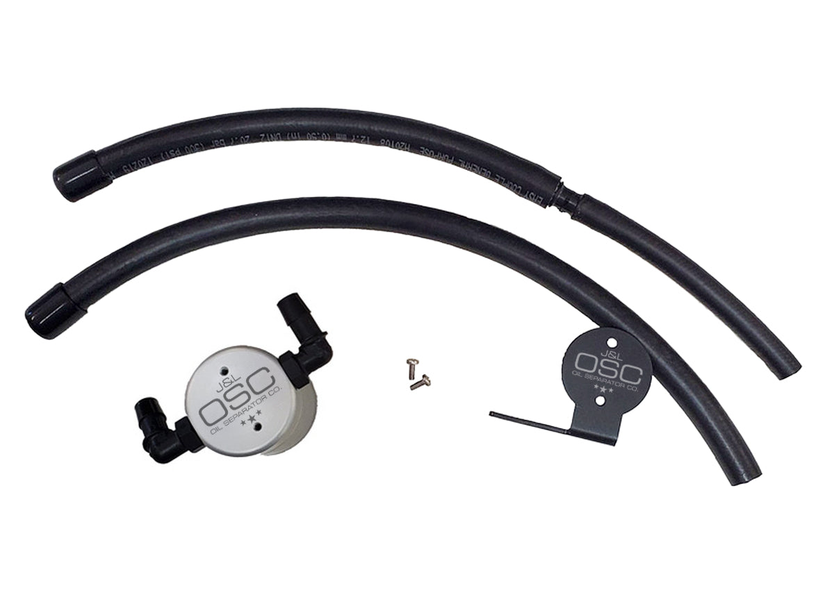 J&L 07-21 Toyota Tundra 5.7L Driver Side Oil Separator 3.0 - Clear Anodized - 3105D-C