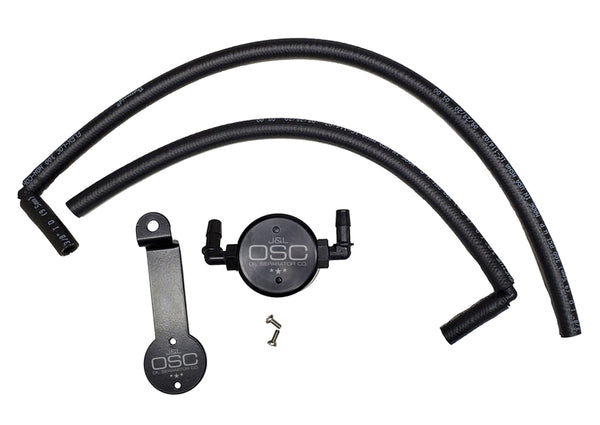 J&L 05-24 Toyota 4Runner 4.0L Driver Side Oil Separator 3.0 - Black Anodized - 3107D-B