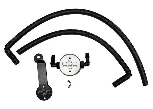 J&L 05-24 Toyota 4Runner 4.0L Driver Side Oil Separator 3.0 - Clear Anodized - 3107D-C