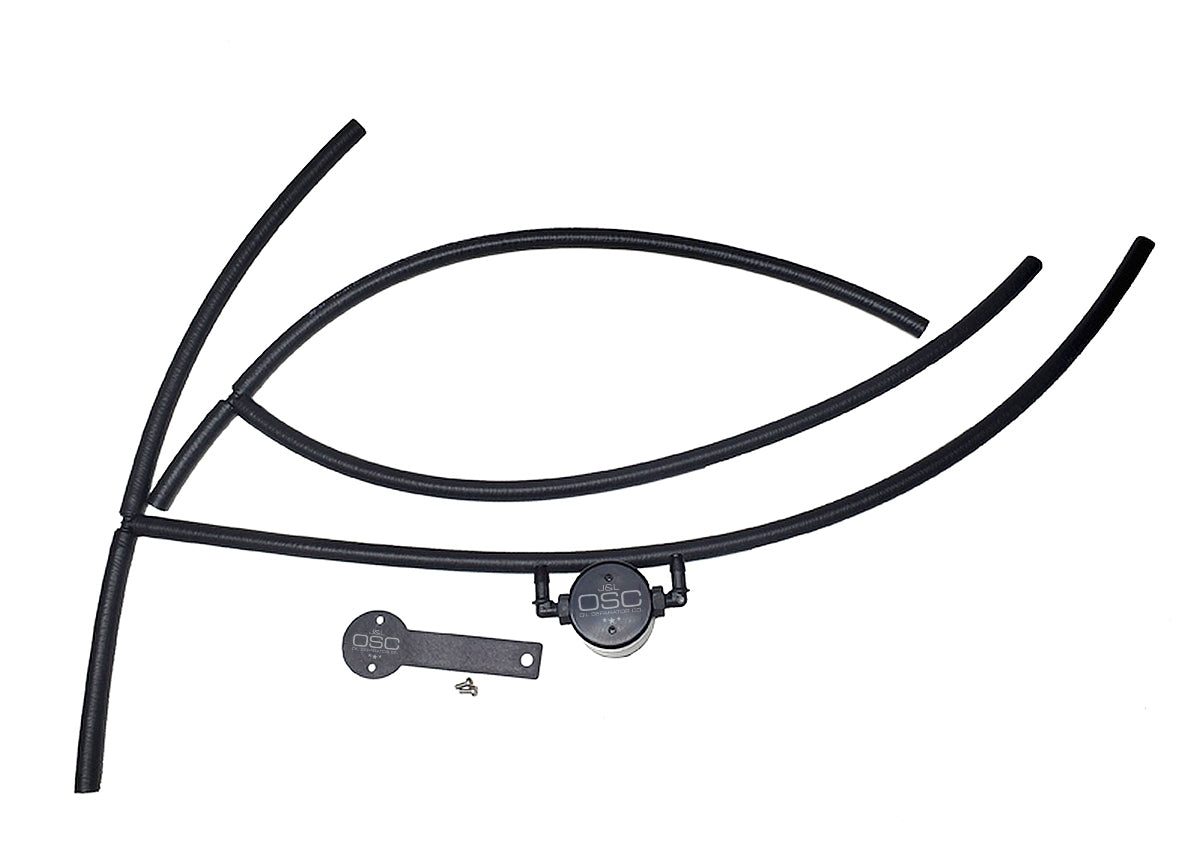 J&L 16-24 Nissan Titan 5.6L Passenger Side Oil Separator 3.0 - Black Anodized - 3108P-B