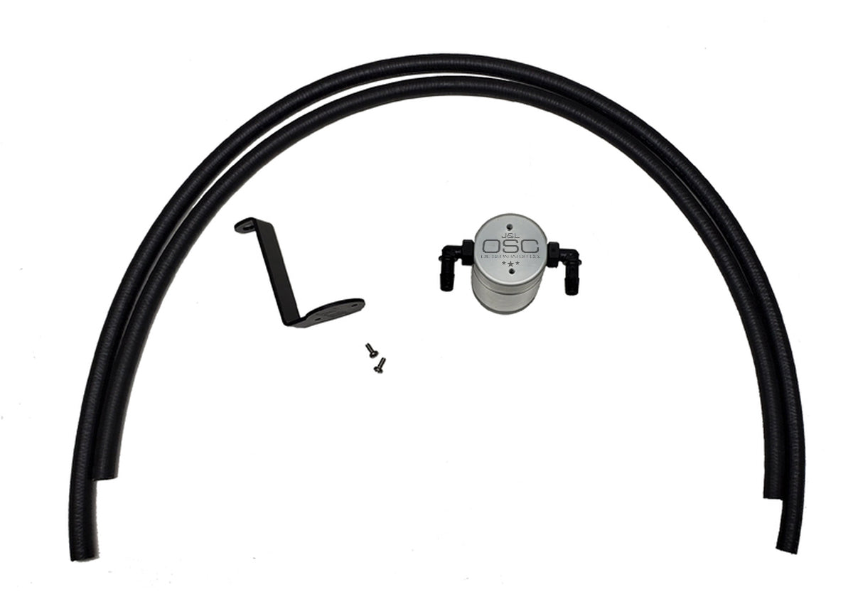 J&L 2005-2019 Nissan Frontier 4L Oil Separator 3.0 - Clear Anodized - 3109P-C