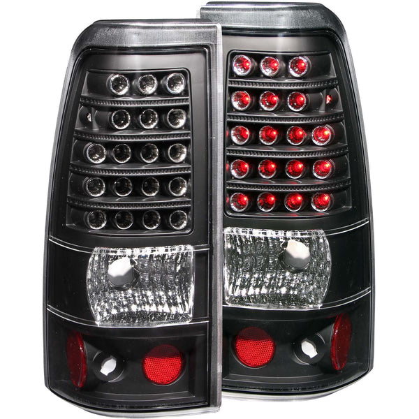 ANZO 2003-2006 Chevrolet Silverado 1500 LED Taillights Black - 311009 for 2003-2007 Chevrolet Silverado 1500 - front view