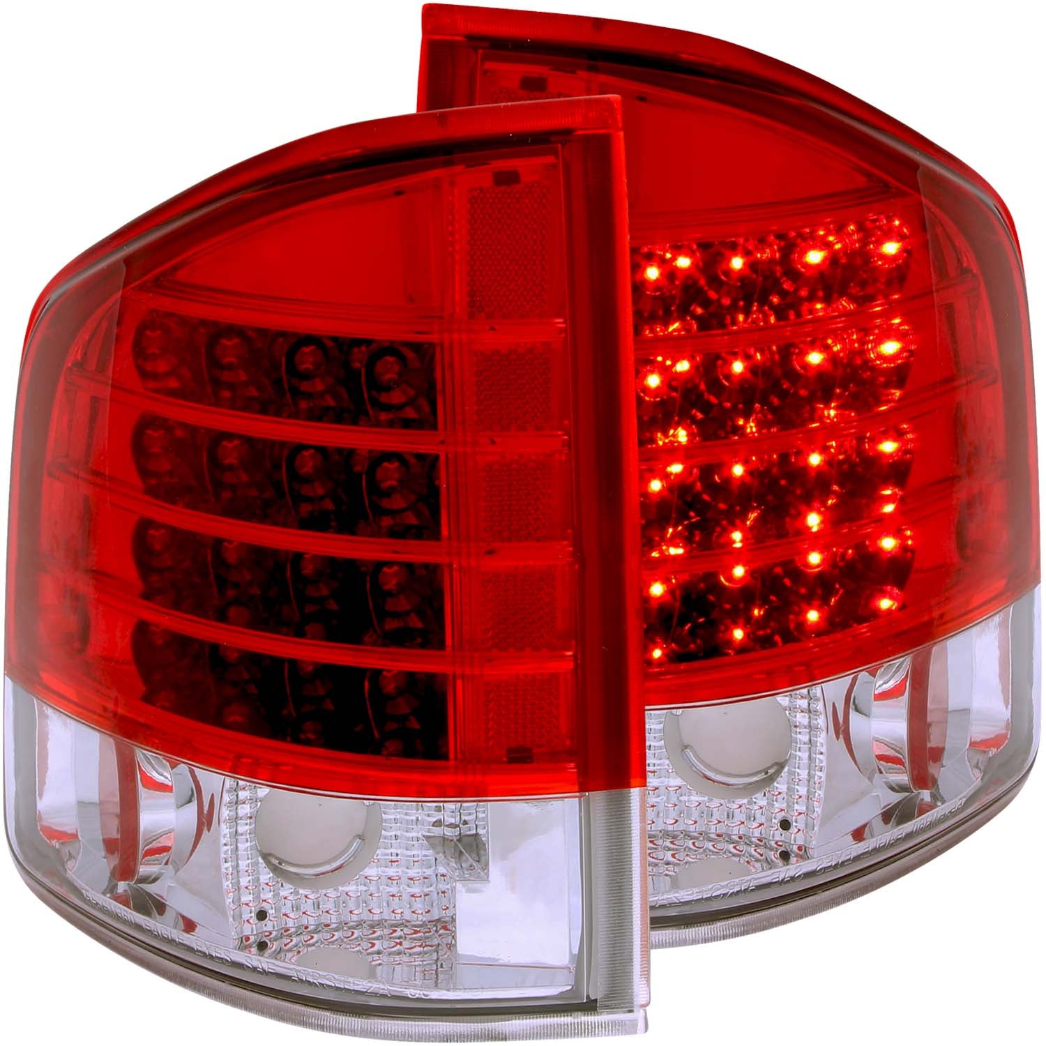ANZO 1995-2005 Chevrolet S-10 LED Taillights Red/Clear - 311013 for 1994-2004 Chevrolet S10 - front view